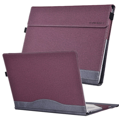 For Lenovo ThinkPad X1 Carbon Gen 11 Cloth Texture Laptop Leather Protective Case(Wine Red) - Other by PMC Jewellery | Online Shopping South Africa | PMC Jewellery | Buy Now Pay Later Mobicred