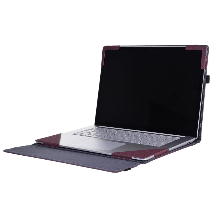 For Lenovo ThinkPad X1 Yoga Gen 8 14 inch Cloth Texture Laptop Leather Protective Case(Wine Red) - Other by PMC Jewellery | Online Shopping South Africa | PMC Jewellery | Buy Now Pay Later Mobicred