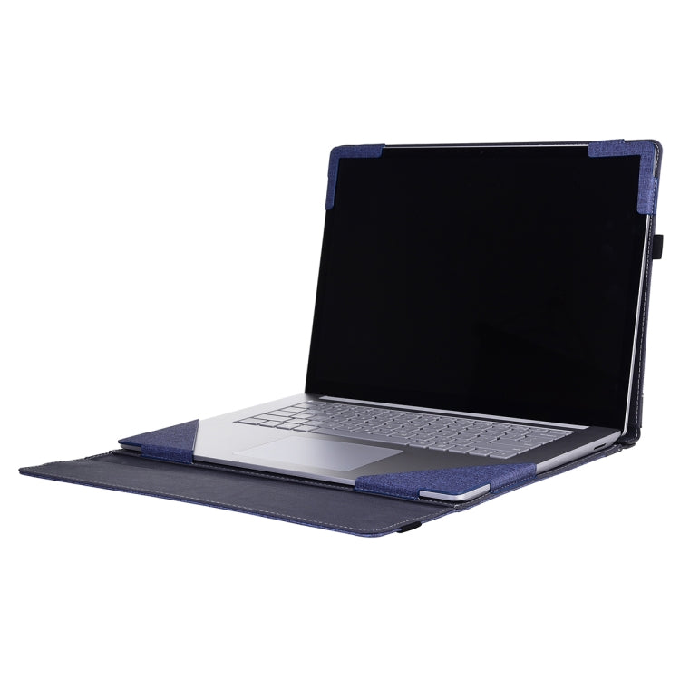 For Lenovo ThinkPad X1 Yoga Gen 4 Cloth Texture Laptop Leather Protective Case(Deep Blue) - Other by PMC Jewellery | Online Shopping South Africa | PMC Jewellery | Buy Now Pay Later Mobicred