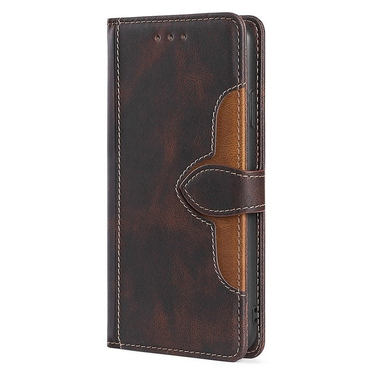 For Motorola Edge 5G 2024 Skin Feel Magnetic Buckle Leather Phone Case(Brown) - Motorola Cases by PMC Jewellery | Online Shopping South Africa | PMC Jewellery | Buy Now Pay Later Mobicred