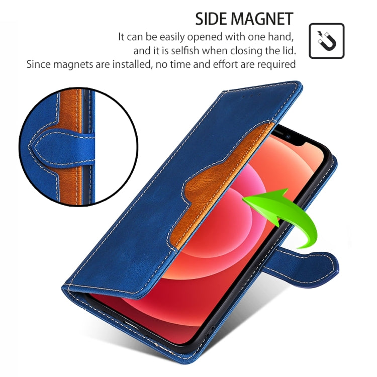 For Motorola Edge 5G 2024 Skin Feel Magnetic Buckle Leather Phone Case(Blue) - Motorola Cases by PMC Jewellery | Online Shopping South Africa | PMC Jewellery | Buy Now Pay Later Mobicred