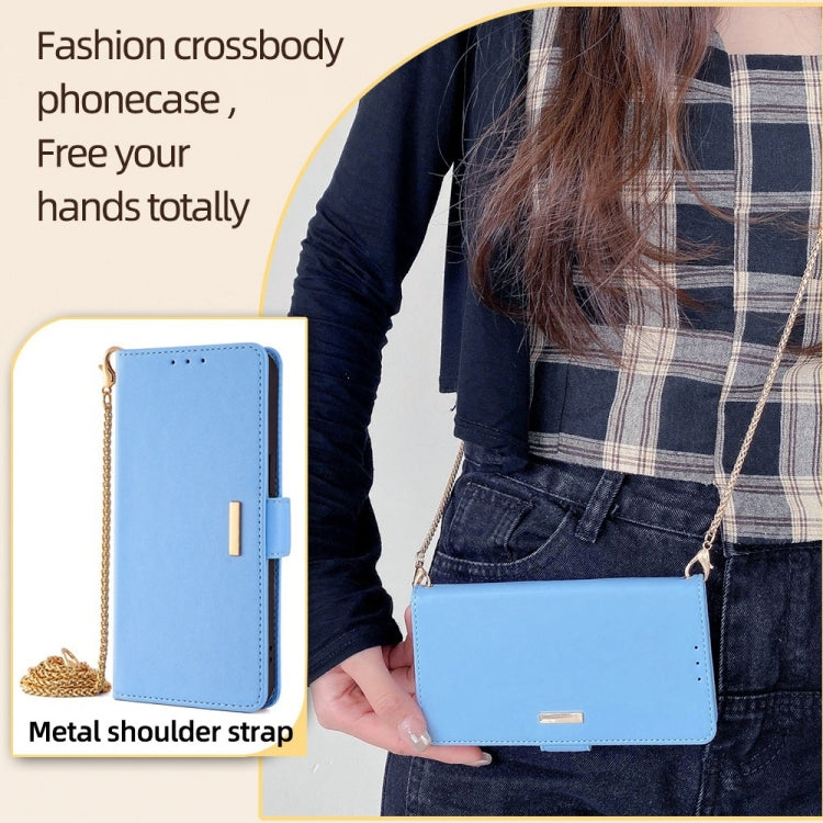 For Huawei Pura 70 Pro / 70 Pro+ 5G Crossbody Chain Leather Phone Case(Blue) - Huawei Cases by PMC Jewellery | Online Shopping South Africa | PMC Jewellery | Buy Now Pay Later Mobicred