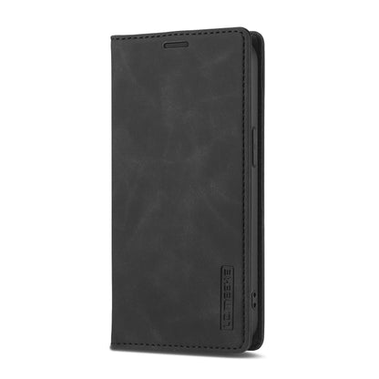 For iPhone SE 2024 LC.IMEEKE Strong Magnetic Leather Phone Case with Holder & Card Slots & Wallet(Black) - More iPhone Cases by LC.IMEEKE | Online Shopping South Africa | PMC Jewellery | Buy Now Pay Later Mobicred