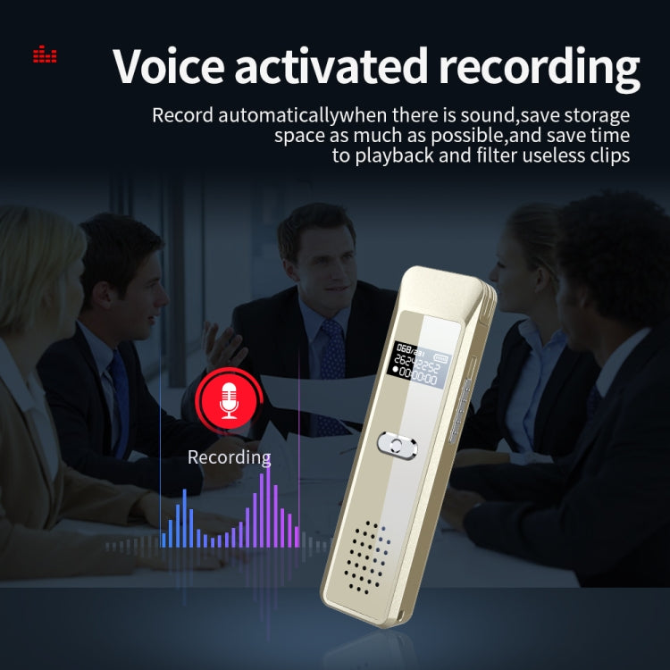 JNN Q7 Mini Portable Voice Recorder with OLED Screen, Memory:8GB(Gold) - Recording Pen by JNN | Online Shopping South Africa | PMC Jewellery | Buy Now Pay Later Mobicred