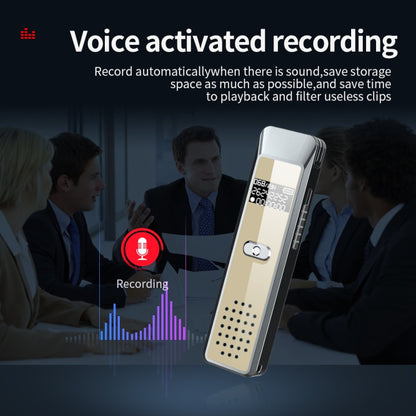 JNN Q7 Mini Portable Voice Recorder with OLED Screen, Memory:8GB(Grey+Gold) - Recording Pen by JNN | Online Shopping South Africa | PMC Jewellery | Buy Now Pay Later Mobicred