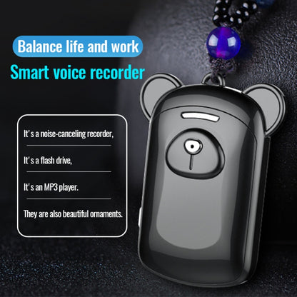 JNN Q6 Bear Smart Noise Cancelling Voice Recorder, Memory:4GB(Black) - Recording Pen by JNN | Online Shopping South Africa | PMC Jewellery | Buy Now Pay Later Mobicred