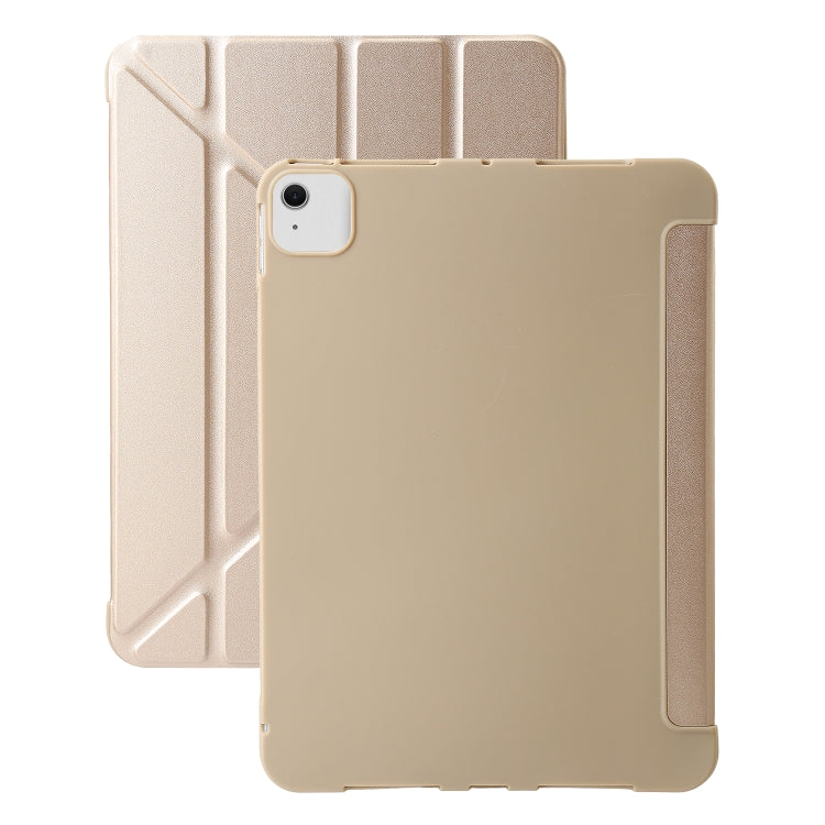 For iPad Air 11 2024 TPU Deformation Flip Leather Tablet Case with Holder(Gold) - iPad Air 11 2024 Cases by PMC Jewellery | Online Shopping South Africa | PMC Jewellery | Buy Now Pay Later Mobicred