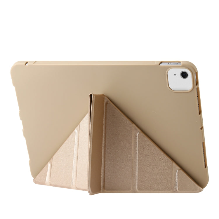 For iPad Air 11 2024 TPU Deformation Flip Leather Tablet Case with Holder(Gold) - iPad Air 11 2024 Cases by PMC Jewellery | Online Shopping South Africa | PMC Jewellery | Buy Now Pay Later Mobicred