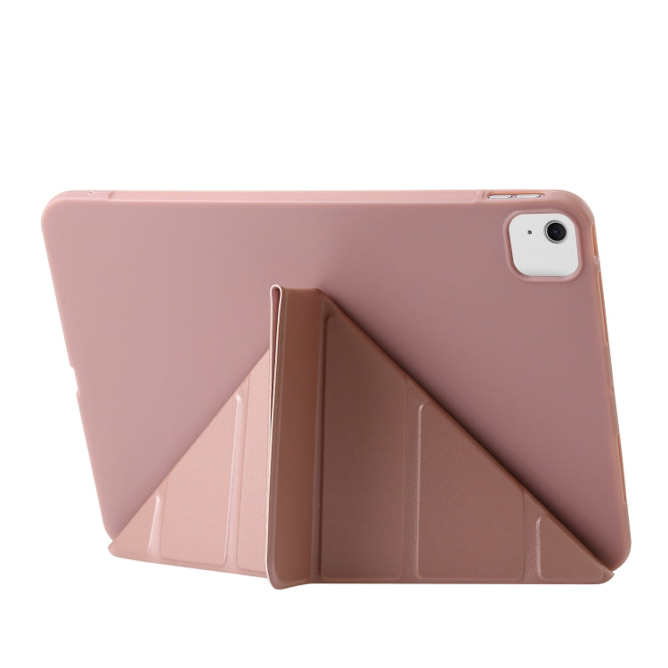 For iPad Air 13 2024 TPU Deformation Flip Leather Tablet Case with Holder(Rose Gold) - iPad Air 13 2024 Cases by PMC Jewellery | Online Shopping South Africa | PMC Jewellery | Buy Now Pay Later Mobicred