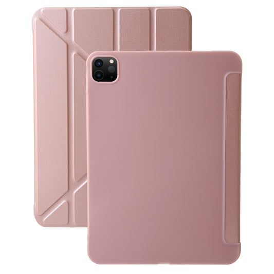 For iPad Pro 11 2024 TPU Deformation Flip Leather Tablet Case with Holder(Rose Gold) - iPad Pro 11 2024 Cases by PMC Jewellery | Online Shopping South Africa | PMC Jewellery | Buy Now Pay Later Mobicred