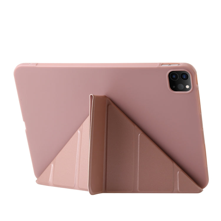 For iPad Pro 11 2024 TPU Deformation Flip Leather Tablet Case with Holder(Rose Gold) - iPad Pro 11 2024 Cases by PMC Jewellery | Online Shopping South Africa | PMC Jewellery | Buy Now Pay Later Mobicred