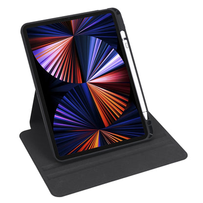 For iPad Air 11 2024 Acrylic 360 Degree Rotation Holder Leather Tablet Case(Black) - iPad Air 11 2024 Cases by PMC Jewellery | Online Shopping South Africa | PMC Jewellery | Buy Now Pay Later Mobicred