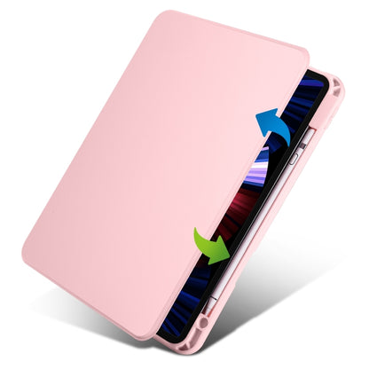 For iPad Air 13 2024 Acrylic 360 Degree Rotation Holder Leather Tablet Case(Sand Pink) - iPad Air 13 2024 Cases by PMC Jewellery | Online Shopping South Africa | PMC Jewellery | Buy Now Pay Later Mobicred