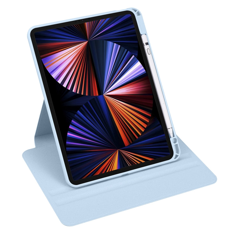 For iPad Pro 11 2024 Acrylic 360 Degree Rotation Holder Leather Tablet Case(Ice Blue) - iPad Pro 11 2024 Cases by PMC Jewellery | Online Shopping South Africa | PMC Jewellery | Buy Now Pay Later Mobicred