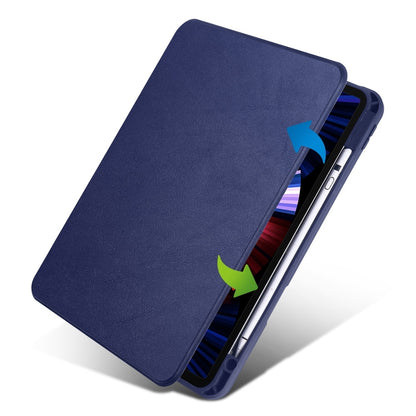 For iPad Pro 13 2024 Acrylic 360 Degree Rotation Holder Leather Tablet Case(Dark Blue) - iPad Pro 13 2024 Cases by PMC Jewellery | Online Shopping South Africa | PMC Jewellery | Buy Now Pay Later Mobicred