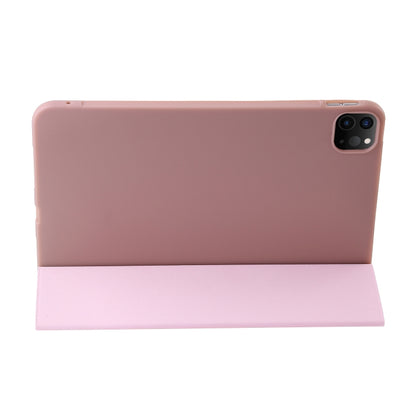 For iPad Pro 13 2024 Three-fold Holder Flip Tablet Leather Case(Rose Gold) - iPad Pro 13 2024 Cases by PMC Jewellery | Online Shopping South Africa | PMC Jewellery | Buy Now Pay Later Mobicred