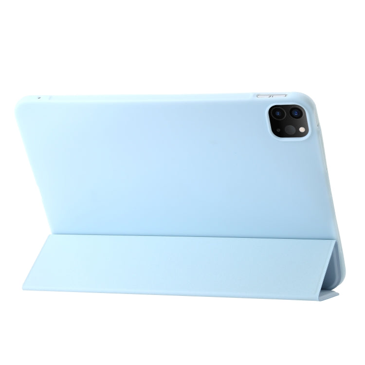 For iPad Pro 13 2024 Three-fold Holder Flip Tablet Leather Case(Sky Blue) - iPad Pro 13 2024 Cases by PMC Jewellery | Online Shopping South Africa | PMC Jewellery | Buy Now Pay Later Mobicred