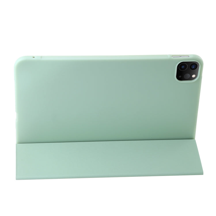 For iPad Pro 13 2024 Three-fold Holder Flip Tablet Leather Case(Mint Green) - iPad Pro 13 2024 Cases by PMC Jewellery | Online Shopping South Africa | PMC Jewellery | Buy Now Pay Later Mobicred