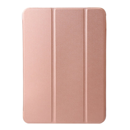 For iPad Air 13 2024 Three-fold Holder Flip Tablet Leather Case(Rose Gold) - iPad Air 13 2024 Cases by PMC Jewellery | Online Shopping South Africa | PMC Jewellery | Buy Now Pay Later Mobicred