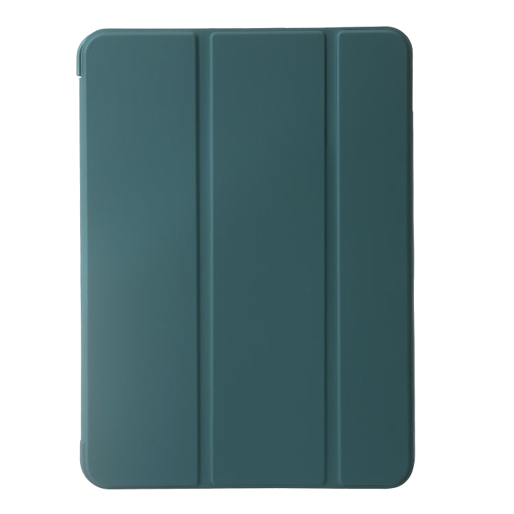 For iPad Air 13 2024 Three-fold Holder Flip Tablet Leather Case(Dark Green) - iPad Air 13 2024 Cases by PMC Jewellery | Online Shopping South Africa | PMC Jewellery | Buy Now Pay Later Mobicred