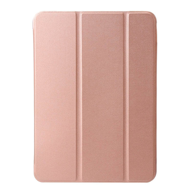 For iPad Air 11 2024 Three-fold Holder Flip Tablet Leather Case(Rose Gold) - iPad Air 11 2024 Cases by PMC Jewellery | Online Shopping South Africa | PMC Jewellery | Buy Now Pay Later Mobicred