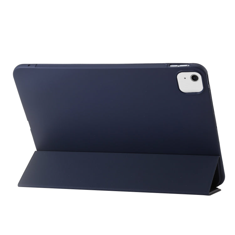 For iPad Air 11 2024 Three-fold Holder Flip Tablet Leather Case(Dark Blue) - iPad Air 11 2024 Cases by PMC Jewellery | Online Shopping South Africa | PMC Jewellery | Buy Now Pay Later Mobicred