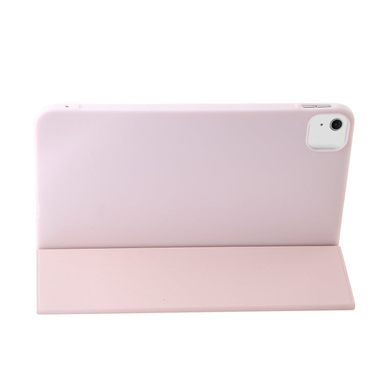 For iPad Air 11 2024 Three-fold Holder Flip Tablet Leather Case(Light Pink) - iPad Air 11 2024 Cases by PMC Jewellery | Online Shopping South Africa | PMC Jewellery | Buy Now Pay Later Mobicred