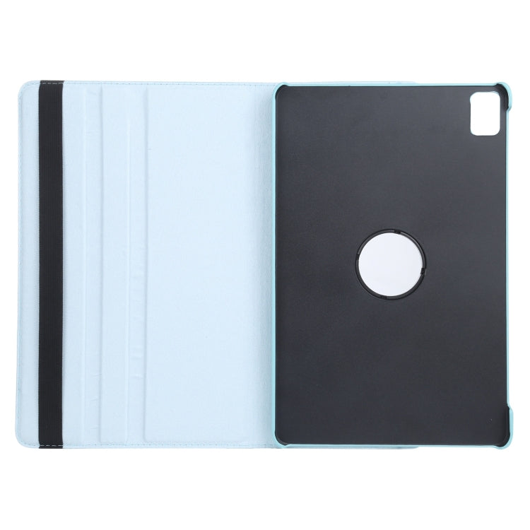 For iPad Pro 13 2024 360 Degree Rotation Litchi Texture Leather Tablet Case with Holder(Sky Blue) - iPad Pro 13 2024 Cases by PMC Jewellery | Online Shopping South Africa | PMC Jewellery | Buy Now Pay Later Mobicred