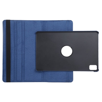 For iPad Pro 13 2024 360 Degree Rotation Litchi Texture Leather Tablet Case with Holder(Dark Blue) - iPad Pro 13 2024 Cases by PMC Jewellery | Online Shopping South Africa | PMC Jewellery | Buy Now Pay Later Mobicred