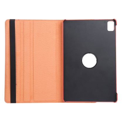 For iPad Pro 13 2024 360 Degree Rotation Litchi Texture Leather Tablet Case with Holder(Orange) - iPad Pro 13 2024 Cases by PMC Jewellery | Online Shopping South Africa | PMC Jewellery | Buy Now Pay Later Mobicred