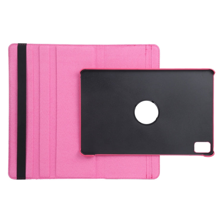 For iPad Pro 13 2024 360 Degree Rotation Litchi Texture Leather Tablet Case with Holder(Rose Red) - iPad Pro 13 2024 Cases by PMC Jewellery | Online Shopping South Africa | PMC Jewellery | Buy Now Pay Later Mobicred