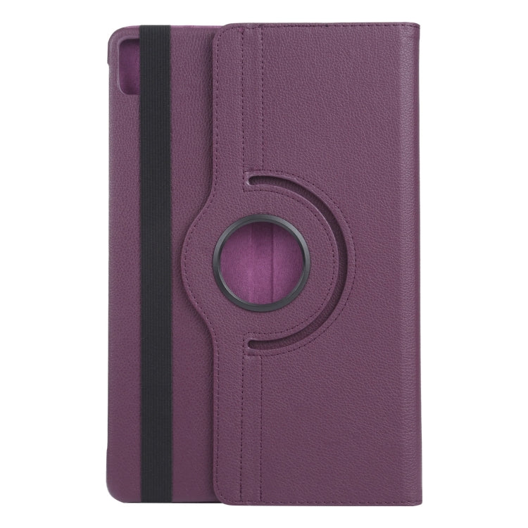 For iPad Air 13 2024 360 Degree Rotation Litchi Texture Leather Tablet Case with Holder(Purple) - iPad Air 13 2024 Cases by PMC Jewellery | Online Shopping South Africa | PMC Jewellery | Buy Now Pay Later Mobicred