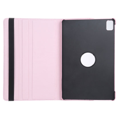 For iPad Air 13 2024 360 Degree Rotation Litchi Texture Leather Tablet Case with Holder(Pink) - iPad Air 13 2024 Cases by PMC Jewellery | Online Shopping South Africa | PMC Jewellery | Buy Now Pay Later Mobicred