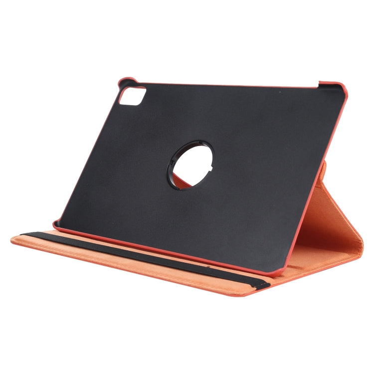 For iPad Air 13 2024 360 Degree Rotation Litchi Texture Leather Tablet Case with Holder(Orange) - iPad Air 13 2024 Cases by PMC Jewellery | Online Shopping South Africa | PMC Jewellery | Buy Now Pay Later Mobicred