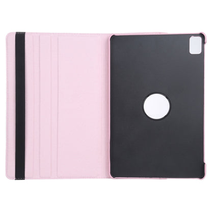 For iPad Air 11 2024 360 Degree Rotation Litchi Texture Leather Tablet Case with Holder(Pink) - iPad Air 11 2024 Cases by PMC Jewellery | Online Shopping South Africa | PMC Jewellery | Buy Now Pay Later Mobicred