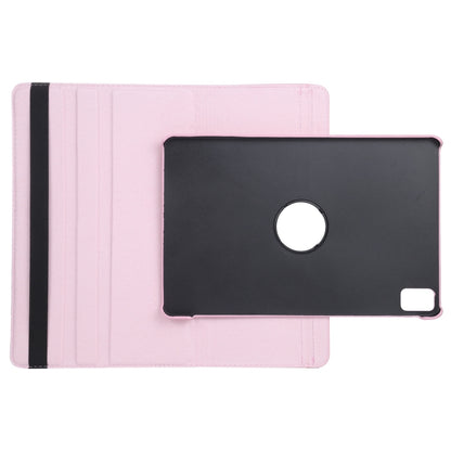 For iPad Air 11 2024 360 Degree Rotation Litchi Texture Leather Tablet Case with Holder(Pink) - iPad Air 11 2024 Cases by PMC Jewellery | Online Shopping South Africa | PMC Jewellery | Buy Now Pay Later Mobicred