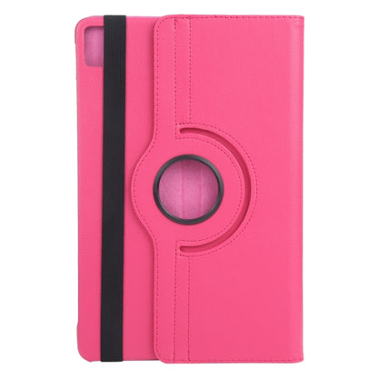 For iPad Air 11 2024 360 Degree Rotation Litchi Texture Leather Tablet Case with Holder(Rose Red) - iPad Air 11 2024 Cases by PMC Jewellery | Online Shopping South Africa | PMC Jewellery | Buy Now Pay Later Mobicred