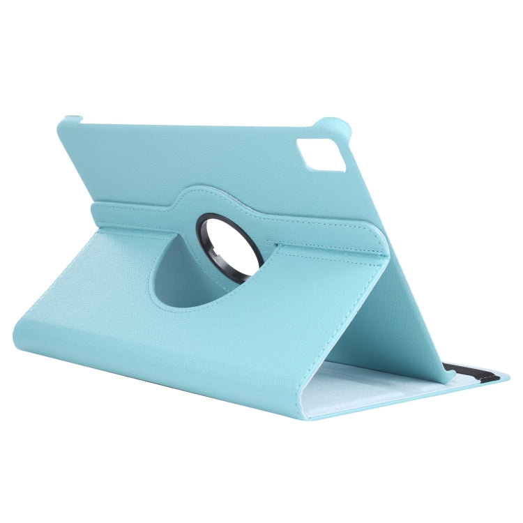 For iPad Pro 11 2024 360 Degree Rotation Litchi Texture Leather Tablet Case with Holder(Sky Blue) - iPad Pro 11 2024 Cases by PMC Jewellery | Online Shopping South Africa | PMC Jewellery | Buy Now Pay Later Mobicred