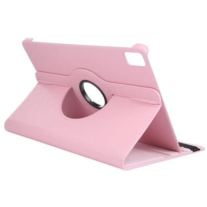 For iPad Pro 11 2024 360 Degree Rotation Litchi Texture Leather Tablet Case with Holder(Pink) - iPad Pro 11 2024 Cases by PMC Jewellery | Online Shopping South Africa | PMC Jewellery | Buy Now Pay Later Mobicred