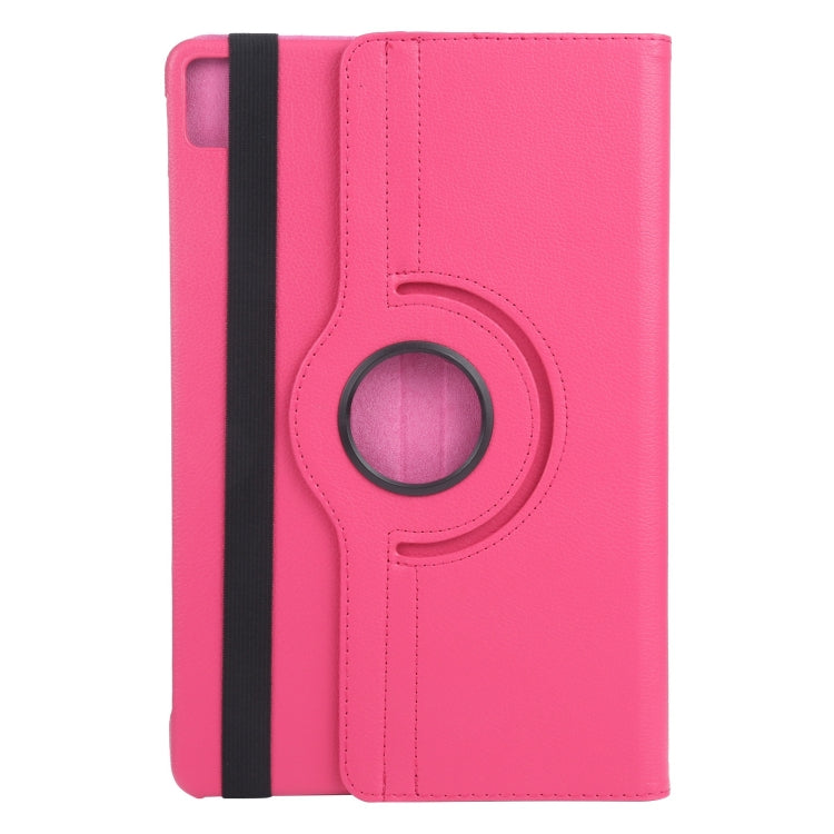 For iPad Pro 11 2024 360 Degree Rotation Litchi Texture Leather Tablet Case with Holder(Rose Red) - iPad Pro 11 2024 Cases by PMC Jewellery | Online Shopping South Africa | PMC Jewellery | Buy Now Pay Later Mobicred