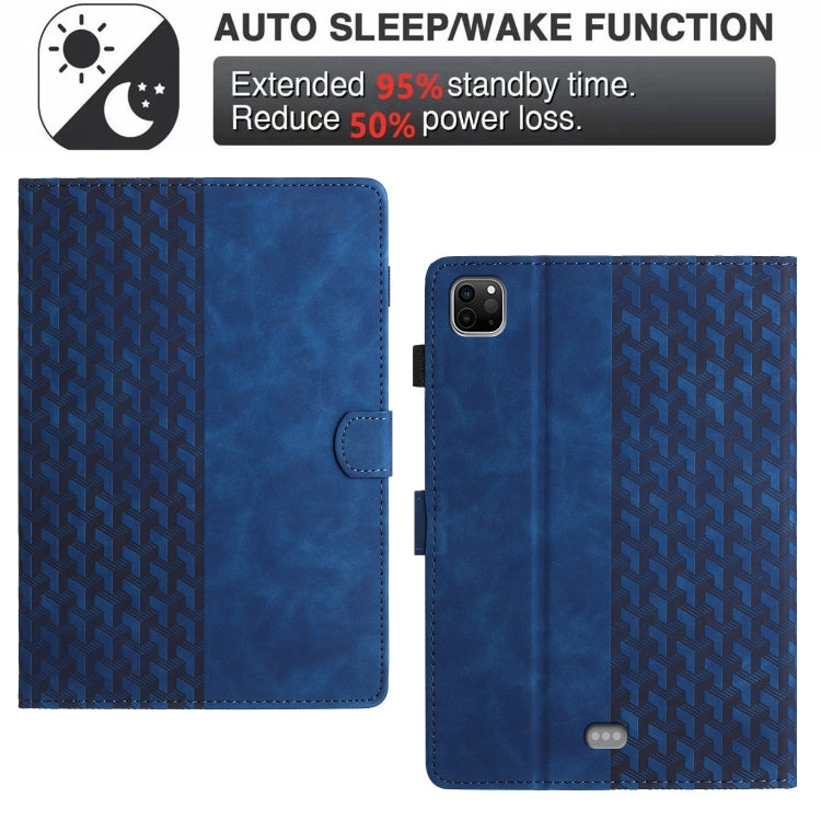 For iPad Pro 11 2024 Building Blocks Embossed Leather Smart Tablet Case(Blue) - iPad Pro 11 2024 Cases by PMC Jewellery | Online Shopping South Africa | PMC Jewellery | Buy Now Pay Later Mobicred