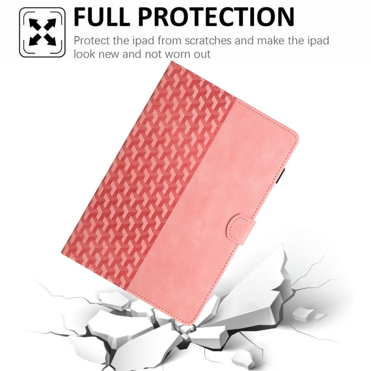 For iPad Pro 11 2024 Building Blocks Embossed Leather Smart Tablet Case(Pink) - iPad Pro 11 2024 Cases by PMC Jewellery | Online Shopping South Africa | PMC Jewellery | Buy Now Pay Later Mobicred