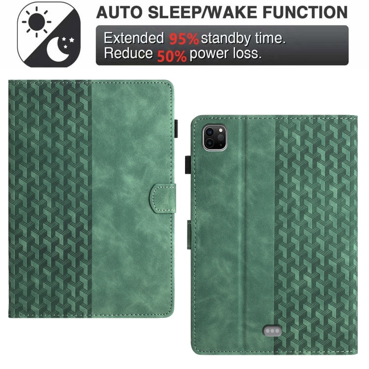 For iPad Pro 11 2024 Building Blocks Embossed Leather Smart Tablet Case(Green) - iPad Pro 11 2024 Cases by PMC Jewellery | Online Shopping South Africa | PMC Jewellery | Buy Now Pay Later Mobicred