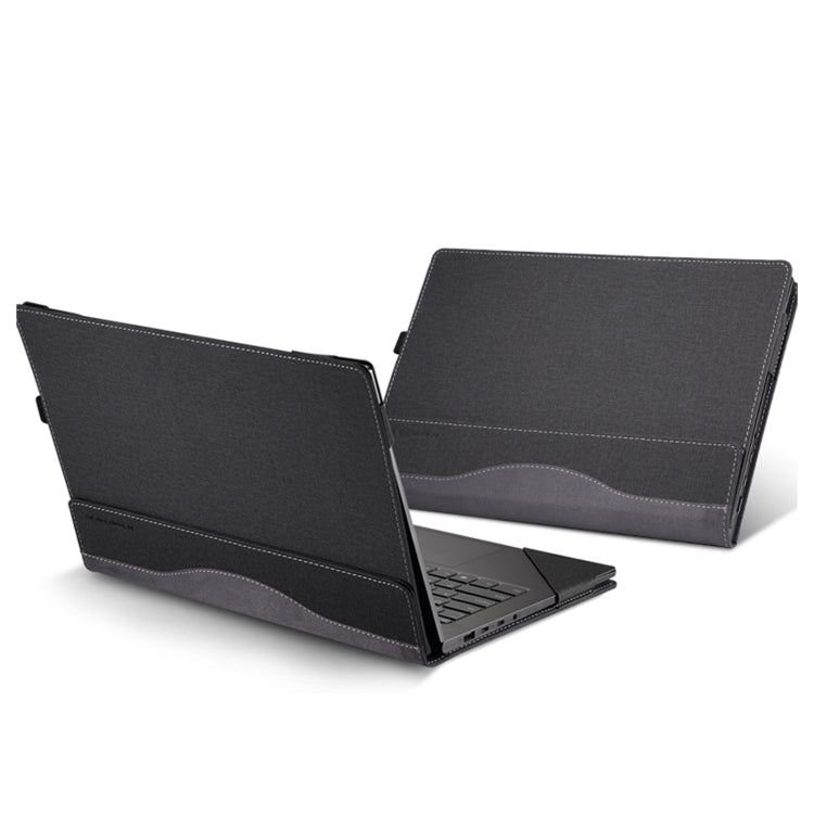 For HP Envy X360 14 inch 14-fc Leather Laptop Shockproof Protective Case(Black) - Screen & Keyboard Cover by PMC Jewellery | Online Shopping South Africa | PMC Jewellery | Buy Now Pay Later Mobicred