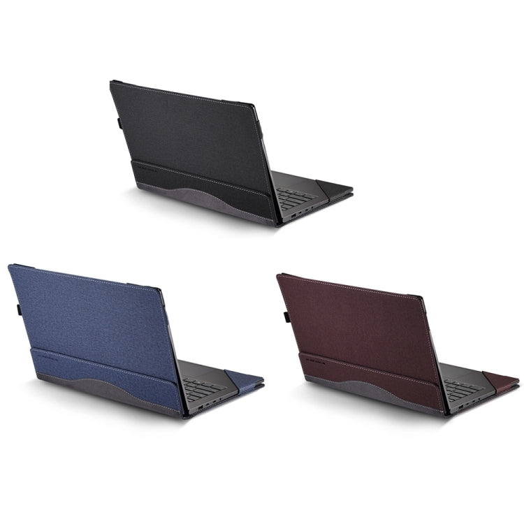 For HP Envy X360 14 inch 14-fa 2024 Leather Laptop Shockproof Protective Case(Dark Blue) - Screen & Keyboard Cover by PMC Jewellery | Online Shopping South Africa | PMC Jewellery | Buy Now Pay Later Mobicred