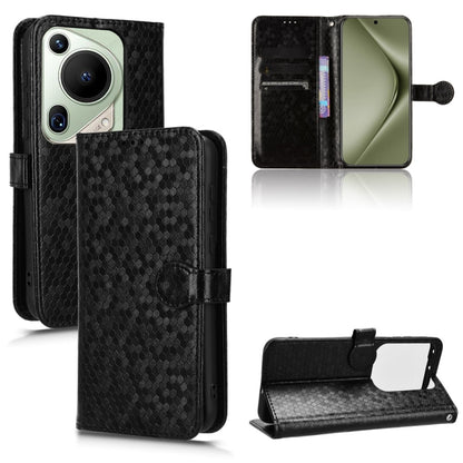 For Huawei Pura 70 Ultra Honeycomb Dot Texture Leather Phone Case(Black) - Huawei Cases by PMC Jewellery | Online Shopping South Africa | PMC Jewellery | Buy Now Pay Later Mobicred