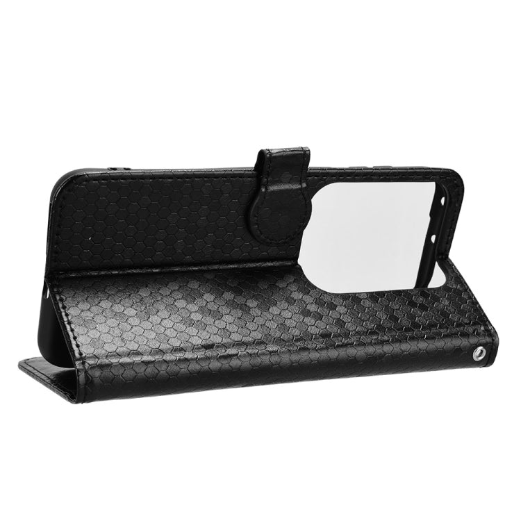 For Huawei Pura 70 Ultra Honeycomb Dot Texture Leather Phone Case(Black) - Huawei Cases by PMC Jewellery | Online Shopping South Africa | PMC Jewellery | Buy Now Pay Later Mobicred