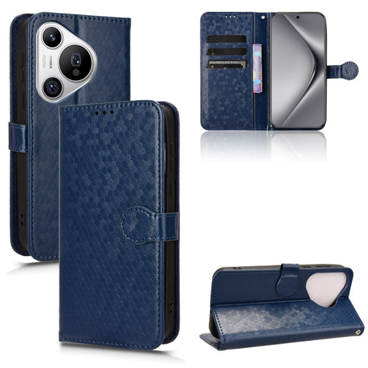 For Huawei Pura 70 Honeycomb Dot Texture Leather Phone Case(Blue) - Huawei Cases by PMC Jewellery | Online Shopping South Africa | PMC Jewellery | Buy Now Pay Later Mobicred