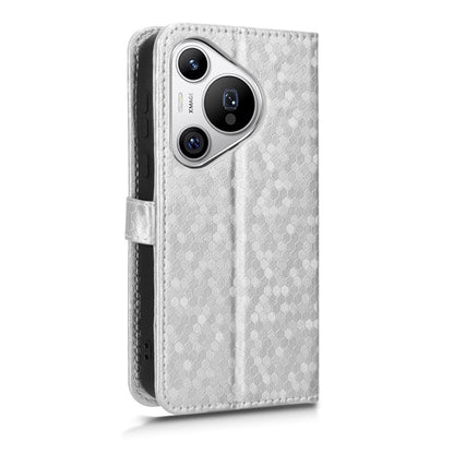 For Huawei Pura 70 Honeycomb Dot Texture Leather Phone Case(Silver) - Huawei Cases by PMC Jewellery | Online Shopping South Africa | PMC Jewellery | Buy Now Pay Later Mobicred