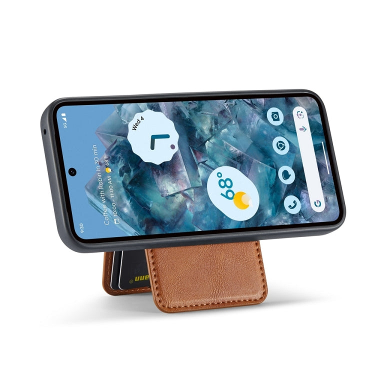 For Google Pixel 9 Pro Fierre Shann Oil Wax Cow Leather Magnetic Card Holder Phone Case(Brown) - Google Cases by FIERRE SHANN | Online Shopping South Africa | PMC Jewellery | Buy Now Pay Later Mobicred